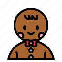 gingerbread, christmas, avatar, user, man