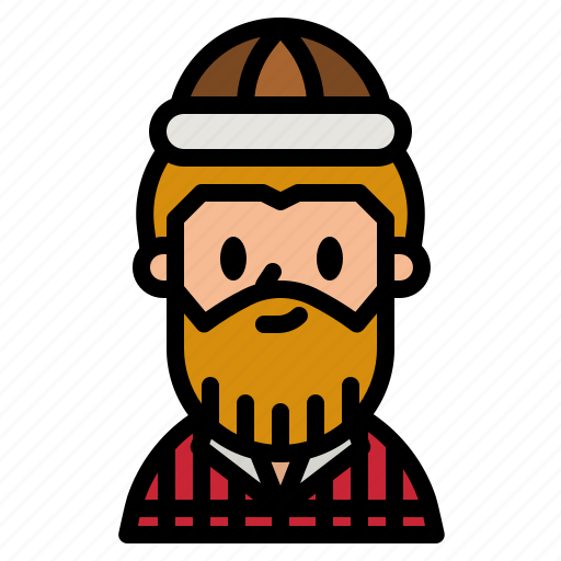Lumberjack, beard, woodcutter, humanpictos, man icon - Download on Iconfinder
