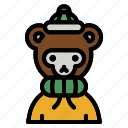 monkey, animal, christmas, user, avatar