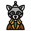 raccoon, animal, christmas, user, avatar