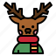 reindeer, deer, winter, animal, christmas 
