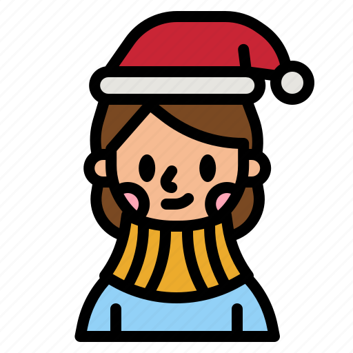 Teen, woman, christmas, user, avatar icon - Download on Iconfinder