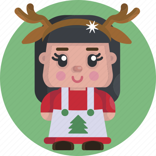 Avatar, reindeer, girl, xmas, user, christmas, avatars icon - Download on Iconfinder
