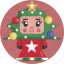 decoration, avatar, woman, christmas, tree, avatars 