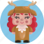 avatar, reindeer, girl, user, christmas, avatars 