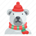bear, polar, animal, xmas, christmas