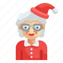 grandmother, grandma, elderly, christmas, avatar