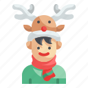 hat, reindeer, antlers, christmas, avatar