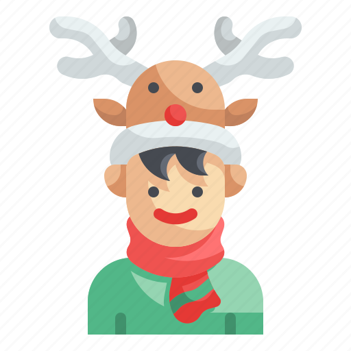 Hat, reindeer, antlers, christmas, avatar icon - Download on Iconfinder
