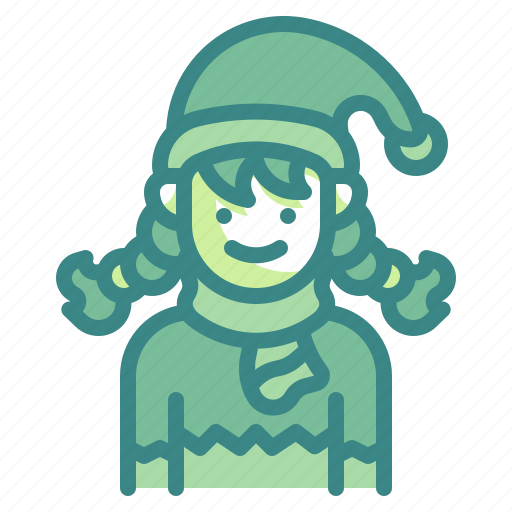 Girl, woman, avatar, christmas, xmas icon - Download on Iconfinder