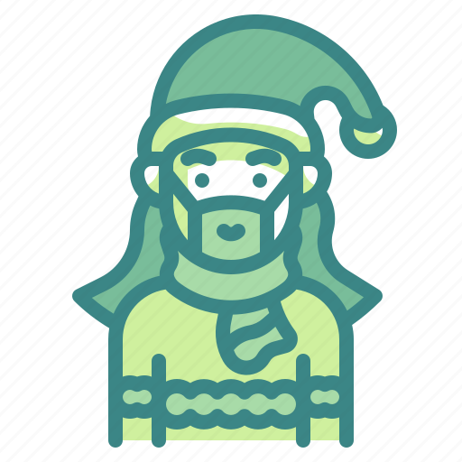 Mask, woman, healthcare, christmas, avatar icon - Download on Iconfinder