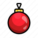 ball, christmas, december, xmas, lamp, bulb, red
