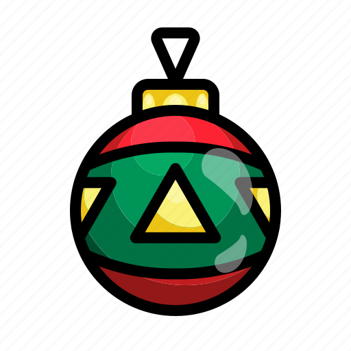 Ball, christmas, december, triangle, lamp, bulb, xmas icon - Download on Iconfinder