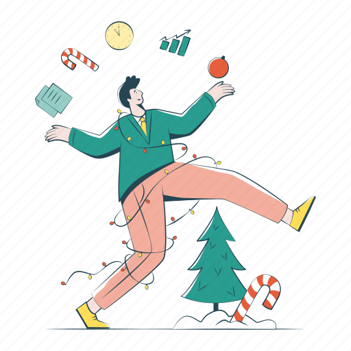 Finished, business, christmas, xmas, celebration, winter, finance illustration - Download on Iconfinder