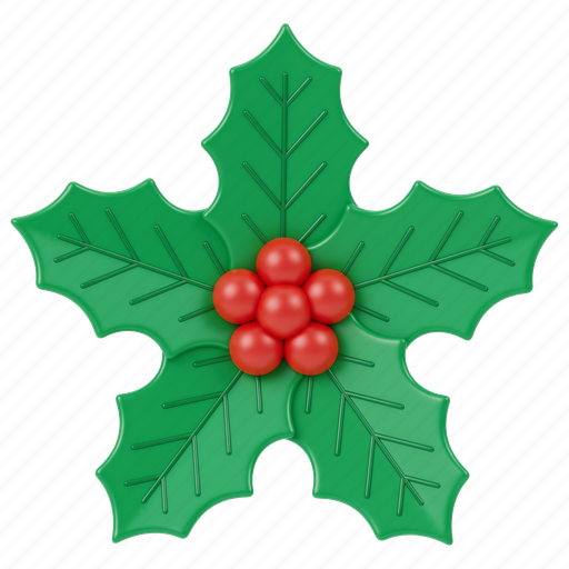 Mistletoe, xmas, snow, celebration, decoration, holiday, ornament 3D illustration - Download on Iconfinder