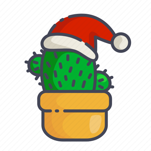 Cactus, christmas, new year, potted plant icon - Download on Iconfinder