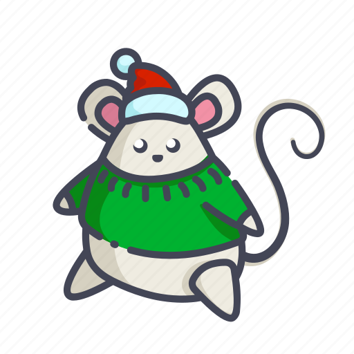 Christmas, mouse, new year, rat icon - Download on Iconfinder