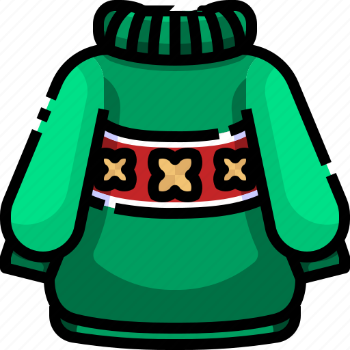 Christmas, clothes, clothing, fashion, jersey, pullover, sweater icon - Download on Iconfinder