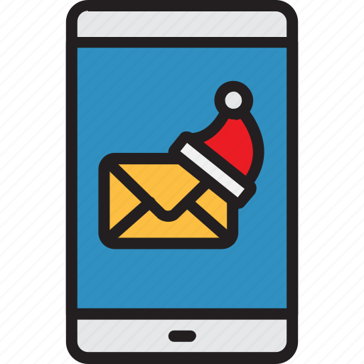 Christmas message, message, christmas, notification, mobile icon - Download on Iconfinder