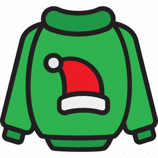 Christmas sweater, christmas, sweater, santa hat icon - Download on Iconfinder