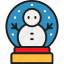snow globe, decorate, decoration, man, snow, snowglobe icon 