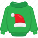 christmas sweater, christmas, sweater, santa hat
