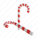 illustration, candy, cane, sweets, isolated, christmas 