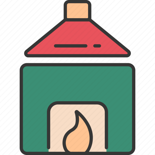 Celebration, christmas, decoration, fireplace, holiday, warm, winter icon - Download on Iconfinder