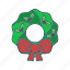 christmas, holiday, santa, wreath icon 