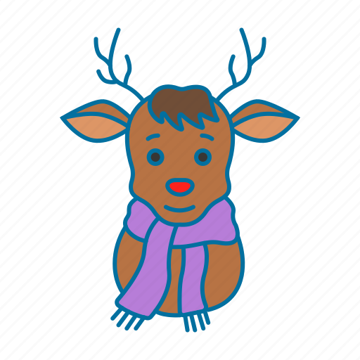 Christmas, deer, holidays, red nose, reindeer, winter icon icon - Download on Iconfinder