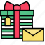 xmas, christmas, holiday, festive, winter, gift box, letter, present 