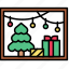 xmas, christmas, holiday, festive, winter, window, window display 