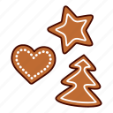 cookies, christmas, food, dessert, cartoon, gingerbread, cookie, sweet, star