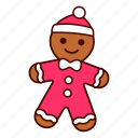 christmas, food, dessert, cartoon, cookie, gingerbread, man, decoration, sweet