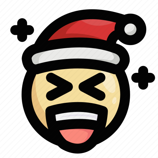 Christmas, emoji, emoticon, happy, happyness, laughing, santa claus icon - Download on Iconfinder