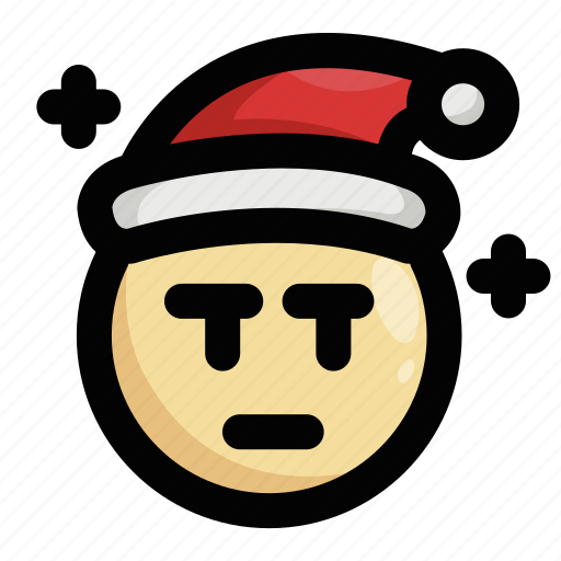 Annoyed, bored, christmas, emoji, emoticon, santa claus, tired icon - Download on Iconfinder