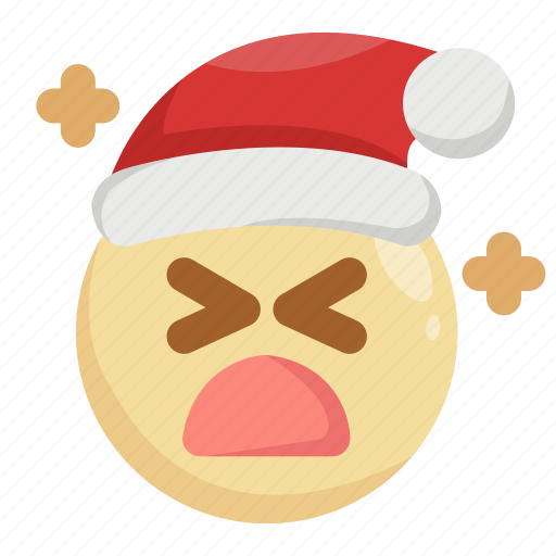 Christmas, emoji, emoticon, sad, santa claus, shocked, upset icon - Download on Iconfinder