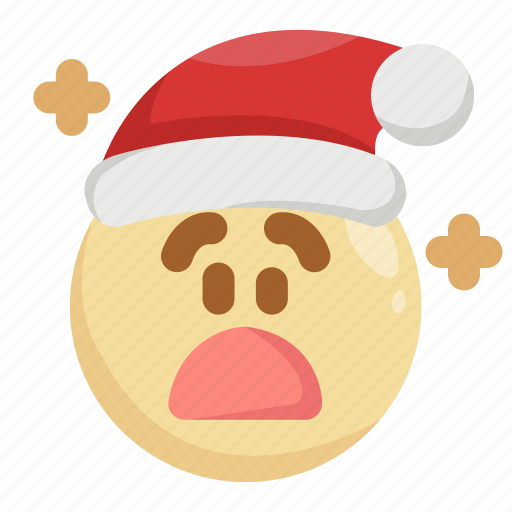 Christmas, emoji, emoticon, sad, santa claus, shocked, upset icon - Download on Iconfinder
