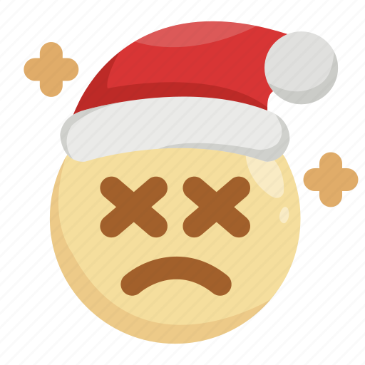 Christmas, emoji, emoticon, exhausted, sad, santa claus, tired icon - Download on Iconfinder