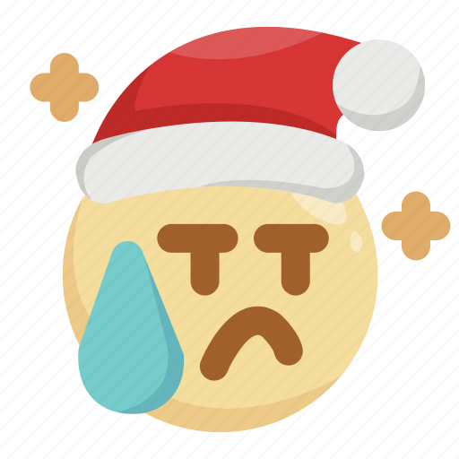 Annoyed, christmas, emoji, emoticon, santa claus, tired, upset icon - Download on Iconfinder