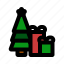 aesthetic, christmas, tree, gift