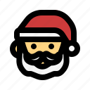 santa, christmas, hat, beard