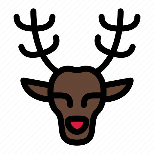 Christmas, deer, holiday, merry, reindeer, rudolph, xmas icon - Download on Iconfinder