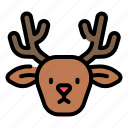 reindeer, christmas, xmas, holiday, rudolph, deer, sleigh