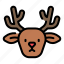 reindeer, christmas, xmas, holiday, rudolph, deer, sleigh 