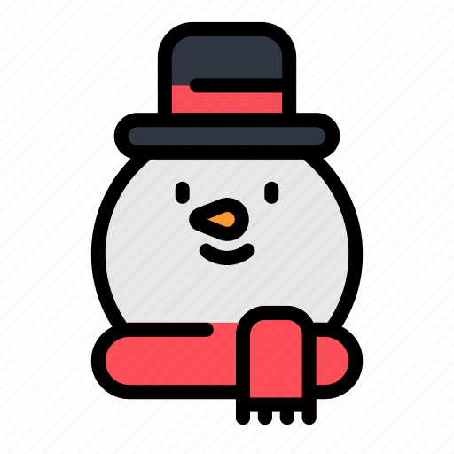 Snowman, christmas, xmas, snow, scarf, face, hat icon - Download on Iconfinder