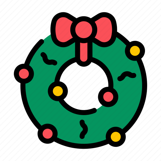 Wreath, christmas, xmas, holiday, mistletoe, ornament, dcor icon - Download on Iconfinder