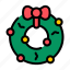 wreath, christmas, xmas, holiday, mistletoe, ornament, dcor 