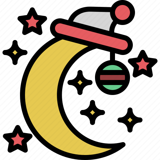 Christmas, moon, night, star, sky, xmas icon - Download on Iconfinder
