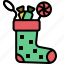 christmas, sock, decoration, xmas, winter, gift 